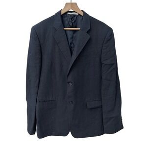John W. Nordstrom Blazer 42R Navy Blue F.lli Ormezzano Italian Linen Jacket